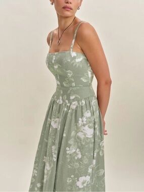 Katarin Linen Midi Dress - Reformation